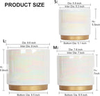 Gepege White Indoor Pots for Plants, Ceramic Planter - Image 2