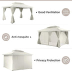 LAUSAINT HOME Semi-Permanent Outdoor Patio Gazebo 10'x13', Heavy Duty Party - Image 9