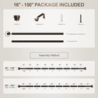 Modern Antique Brown Bronze Curtain Rods - Image 9