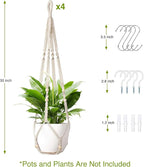 Macrame Plant Hanger Indoor Set of 4 - Image 6