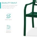 Best Choice Products Outdoor Bench Steel Garden Patio Porch Furniture - Image 4
