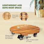 Idzo 16inches Capacity 500lbs Wood Plant Caddy - Image 2