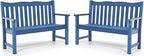 Stoog Outdoor Benches Set of 2, 2-Person All-Weather HIPS Garden Bench by Stoog