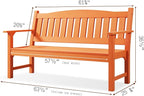 Psilvam 3-Person Outdoor Memorial Bench, All-Weather Poly Lumber Garden Bench - Image 3