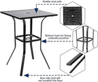 Patio Bar Table, Outdoor Bar Height Bistro Table - Image 6