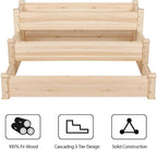 Yaheetech 3 Tier 47 x 47 x 22in Raised Garden Bed Horticulture Outdoor Elevated - Image 8