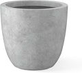 Kante 10 Inch Dia Round Concrete Planter, Indoor Outdoor Large Plant Pot by Kante