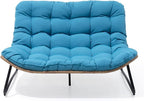 Crestlive Products Patio Loveseat, All-Weather Rattan Large Furniture - Image 8