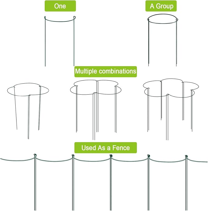 HiGift 16 Pack 24 Inch Plant Support Stakes, Flower Indoor Outdoor - Image 6