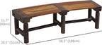 Outsunny Wooden Garden Bench, Semicircular Round Outdoor Tree Bench, Wrap - Image 3