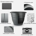 3-Pack Jumbo 15.7 Inch Planters - Image 3