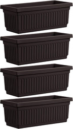 HC Companies 24 Inch Long Fluted Plastic Venetian Garden Window Container by TheHCCompanies