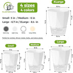 6 Pack Self Watering Pots for Indoor Plants, 8.4 Inches Self Watering Planters - Image 3