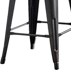 AC Pacific 24” Metal Backless Barstool Set of 2 – Country Rustic Style - Image 8