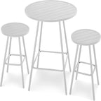 Best Choice Products 3-Piece Patio Dining Set, Bar Height, Outdoor Bistro Set by BestChoiceProducts