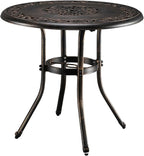 VINGLI 32" Outdoor Dining Table, Round Patio DiningTable by VINGLI