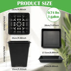 BTPLASTIK 9 Inch Square Planters - Image 4