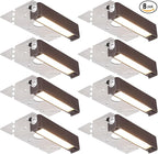 LEONLITE 8-Pack 4 Inch LED Hardscape Lighting, Update Retaining Wall Lights by LEONLITE