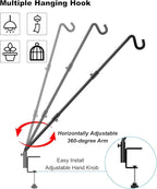 FEED GARDEN [Upgrade Version 2 Pack Bird Feeder Hanger Adjustable 43 Inch Deck - Image 3