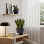 Docrin Blue Honeycomb Ceramic Plant Pot Set - Image 6