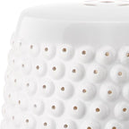 Safavieh Castle Gardens Collection Stella Nail Head White Glazed Ceramic Garden - Image 6