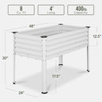 Best Choice Products 48x24x30in Galvanized Raised Garden Bed, Metal Elevated - Image 2