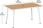 DWVO Patio Table Rectangle 59"x34.2", Patio Dining Table - Image 3