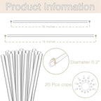 Plant Stakes, Plant Sticks 20PCS Acrylic Clear Plant Support Stakes, 18 Inches - Image 2