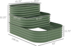 Outsunny 3-Tier Galvanized Steel Raised Garden Bed Kit, 62.25" x 43" x 32.25" - Image 5