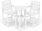 Outdoor Bistro Bar Set, Patio High Top Table and Bar Height Tall Adirondack - Image 9