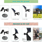 URPOWER Solar Lights Outdoor, Adjustable Spot Lights Outdoor, 2-in-1 Waterproof - Image 5