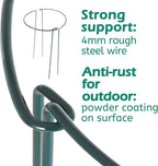 24 Pack Plant Support Stake, Half Round Metal Garden Plant Stake, Border Support - Image 4