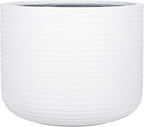 SAFAVIEH Outdoor Collection Nardo White Cement Ficonstone Planter Pot by SAFAVIEH