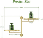 Window Rotating Plant Stand Shelf Indoor Gold Metal Floating Shelves 2-Tier - Image 5