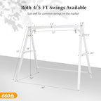 VINGLI 5 FT Outdoor Porch Swing - Image 6