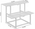 Metal Plant Stand Indoor, Outdoor Iron Plant Shelf, Heavy Duty Slatted Display - Image 2