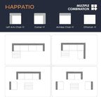 HAPPATIO 5 Piece Patio Conversation Set, All-Weather Patio Furniture Set - Image 8