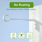 8 Inch 2 Pack White Heavy Duty Outdoor Plant Hangers, Iron Hanging Plant - Image 3
