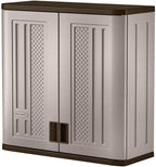 Suncast 2 Pack 4 Cubic Feet Resin Single Shelf Garage Wall Storage Cabinet - Image 7
