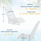 MELLCOM HDPE Pool Lounge Chair, in Pool Lounge Chair up to 10-Inches of Water - Image 3
