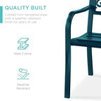 Best Choice Products Outdoor Bench Steel Garden Patio Porch Furniture - Image 4
