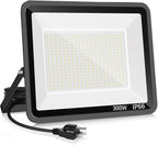 300W LED Flood Light Outdoor, 2000W Equivalent 5000K Daylight White Super by YANYCN