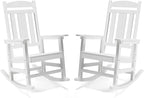 LUE BONA Outdoor Rocking Chairs Set of 4, Weather Resistant HDPS Poly Rocker - Image 8