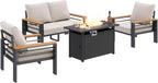 Aoxun Aluminum Outdoor Patio Furniture Set, 5-Piece Outdoor Sectional - Image 8