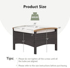 RELAX4LIFE Outdoor Wicker Ottomans - Image 7