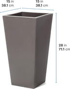 Step2 Tremont Tall Square Tapered Planter, Large Planters - Image 8