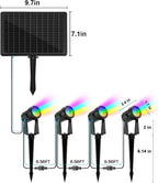 ZYAN Solar Landscape Spotlights Outdoor, Auto On/Off & IP65 Waterproof - Image 8