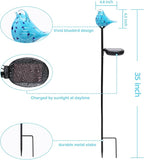 Afirst Decorative Solar Lights Outdoor Solar Bluebird Stake Lights Hand Blown - Image 4