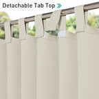 NICETOWN Detachable Sticky Tab Top Outdoor Curtain - Image 3