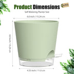 Plant Pots 6 Inch Self Watering Pots, 6 Pack Plastic Planters - Image 5